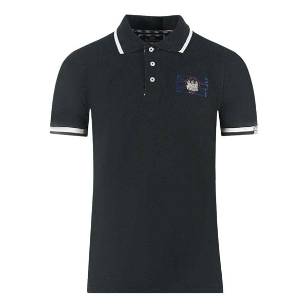 Aquascutum Unisex Adult London Union Jack Polo Shirt - Black