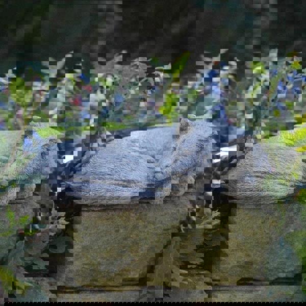 Stone Cast Sleeping Cat Ornament