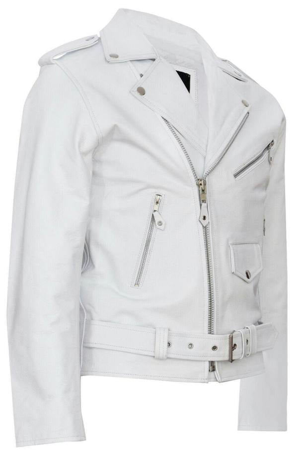 Infinity Leather Mens Cow-Hide Black Brando Jacket -Venice