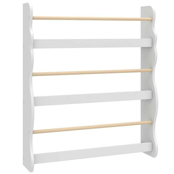 Bobobiy 3-Tier Kids Bookshelf Wall Mounted, Kids Bookcase for Playroom, Living Room for Toddlers and Children Aged 3-8, White