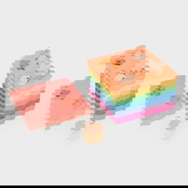 tickit Rainbow Wooden Shape Stacker