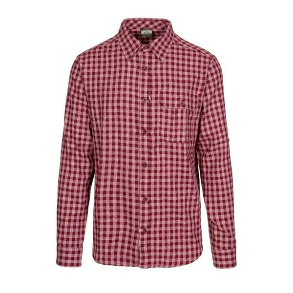 Trespass Mens Participate Checked Cotton Shirt - Red