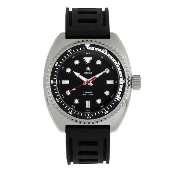 Shield Dreyer Men's Diver Strap Watch - Silver/Black - SLDSH107-2