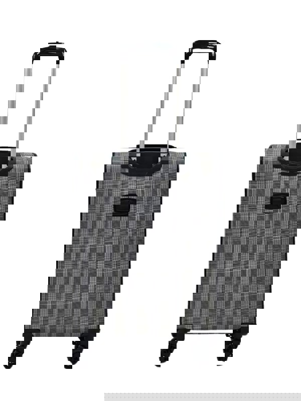 TruClothing Soft Shell Butterfly Leaf Check Print Suitcase