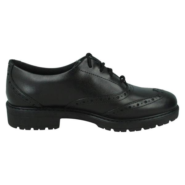 Clarks Girls Clarks Lace Up Brogue Detailed School Shoes Loxham Brogue Y