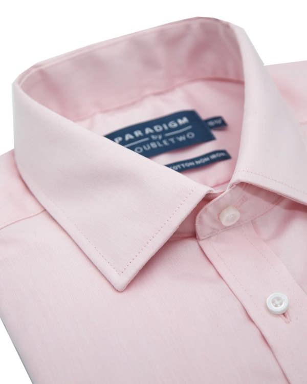 Pink Non-Iron Pure Cotton Twill Shirt