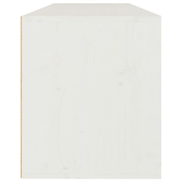Berkfield Wall Cabinet White 100x30x35 cm Solid Wood Pine