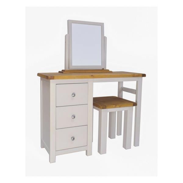 Argenta 3 Drawer Dressing Table Set Chrome Knob