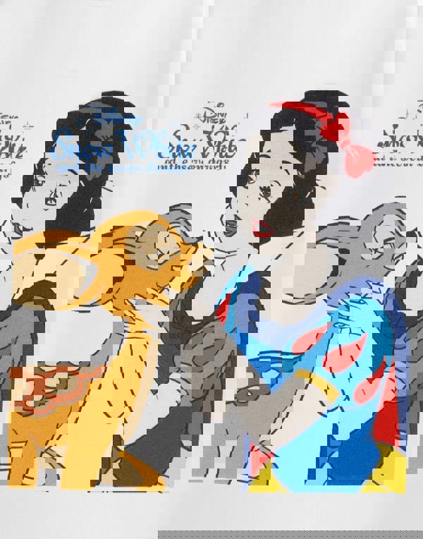 Disney Fawn Girls White Snow White & The Seven Dwarfs Short Sleeved T-Shirt