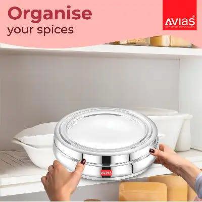 Avias SS Utensils - Avias Spice Box Deluxe SS (Medium)