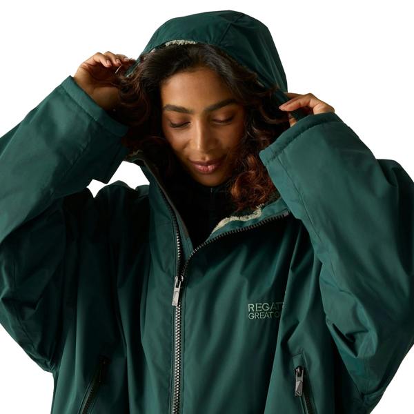 Regatta Unisex Adult Brush Stroke Changing Robe - Deep Pine - 