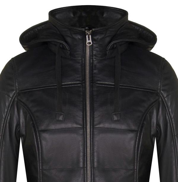 Infinity Leather Women's Leather Quilted Parka Coat-Allentown