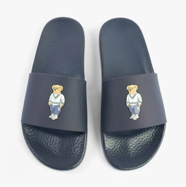 Polo Ralph Lauren POLO SLIDE Mens Sandals Heritage Bear Navy