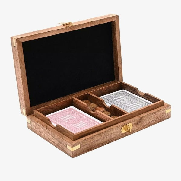 T. H. Baker Harvey Makin Cards & Dice Wooden Games Gift Set HM1992