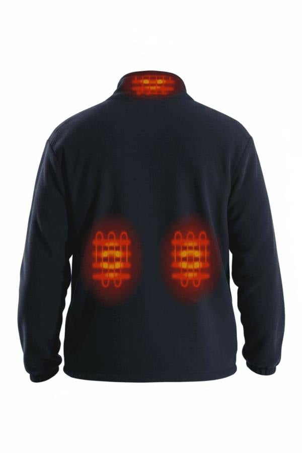 Anniou Dual Control 5 Area Heated Fleece Jacket - navy