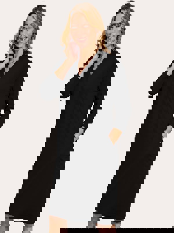 PennyPlain High Back V-neckline Dress - Black