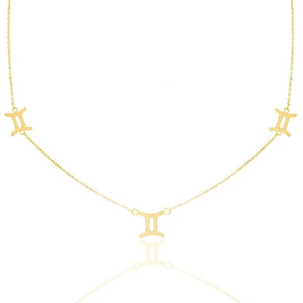 Say It With Gemini Necklace - Yellow Gold Plated
