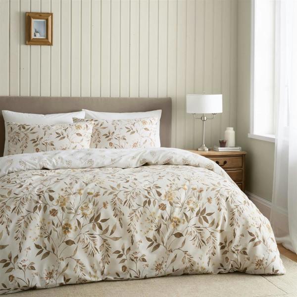Isadora Floral Natural Duvet Cover Set