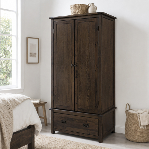 Core Products Boston 2 Door & 1 Drawer Wardrobe