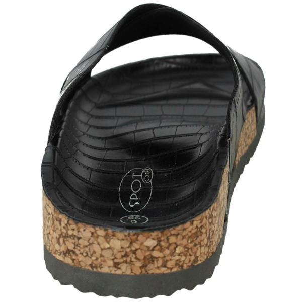 Spot On Ladies Spot On Open Toe Slip On Mule