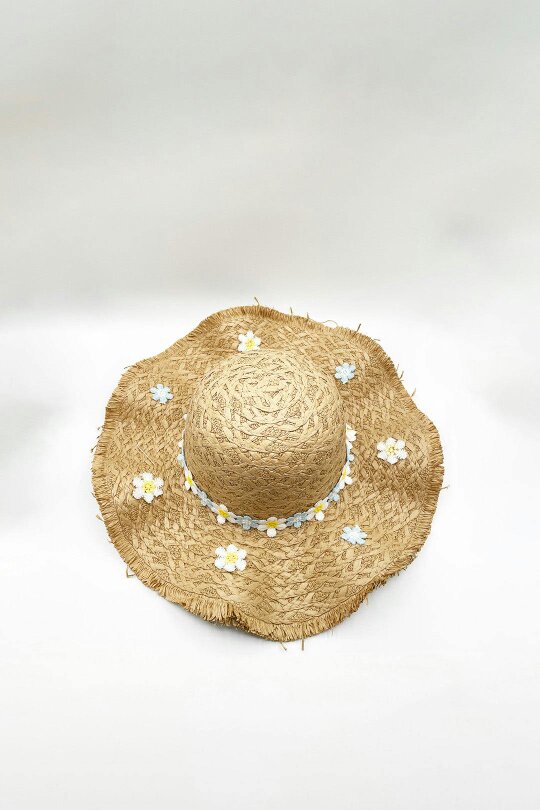 SVNX Chrysanthemum Sun Hat in Tan