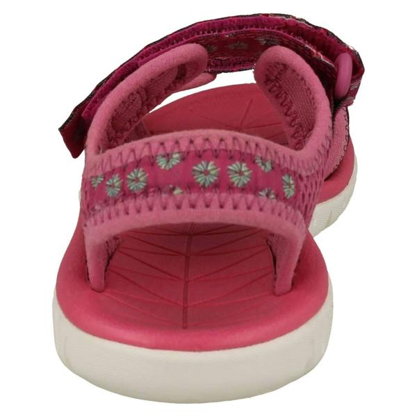 Clarks Childrens Clarks Pattern Detailed Adjustable Sandals Surfing Tide