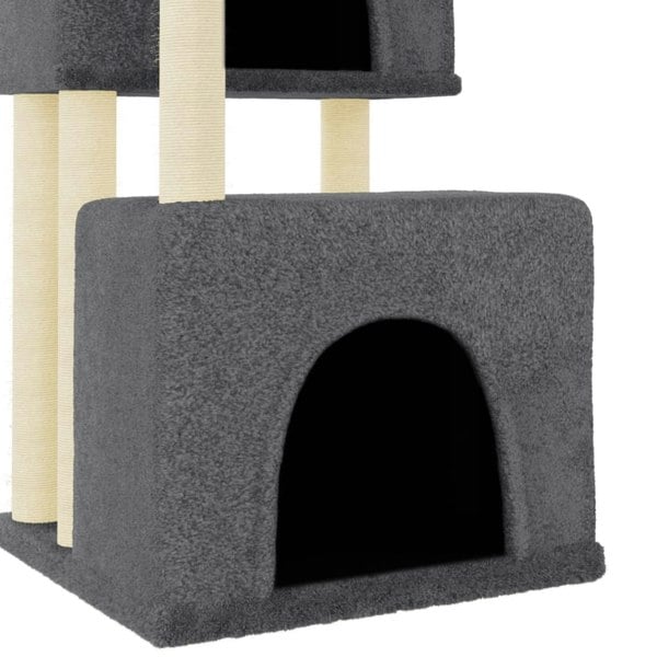 Berkfield Cat Tree with Sisal Scratching Posts Dark Grey 122 cm