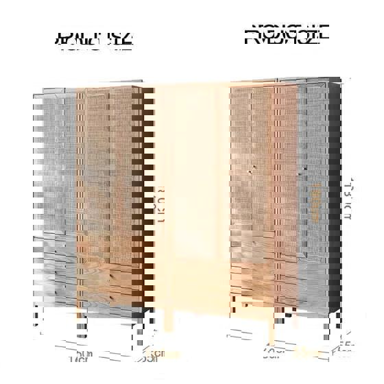 Caden Rattan Wardrobe, Wood-Rit Concept-Rit Concept