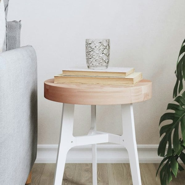 Berkfield Table Top �_�”�_30x4 cm Round Solid Wood Beech