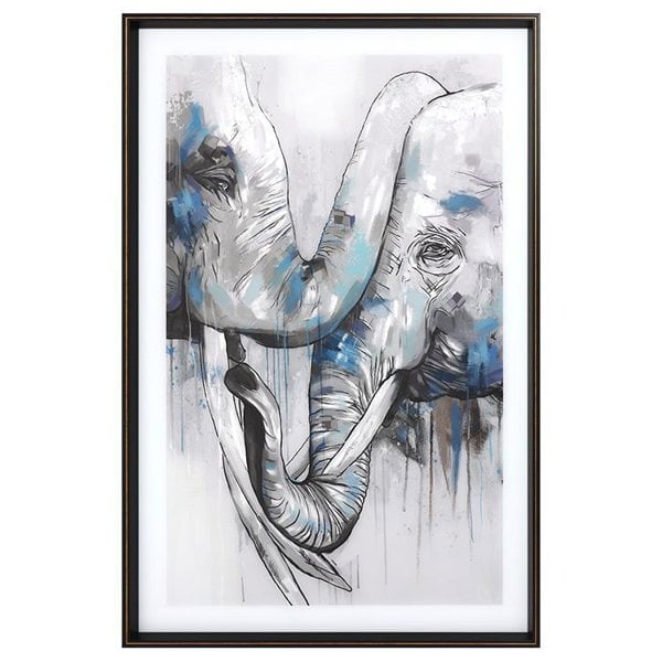 Elephant Parents Framed Wall Art Print 80*120cm-Weilai-Weilai Concept