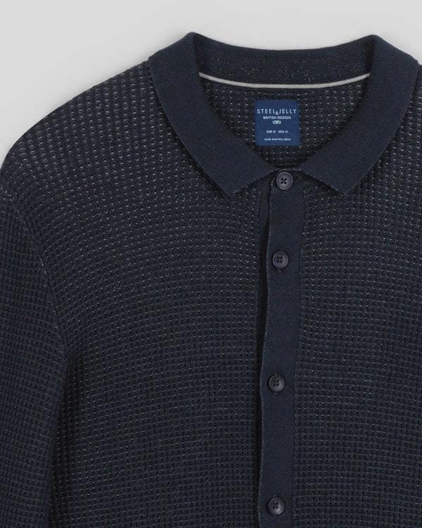 Steel & Jelly Textured Knitted Overshirt