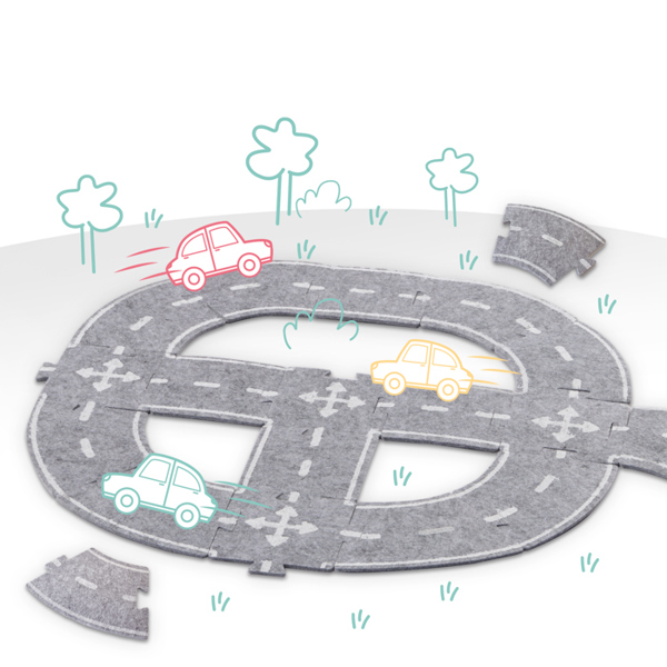 SES Creative Felt road circuit 20pcs