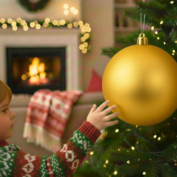 20cm and 25cm Matte Dark Gold Christmas Bauble Set for Elegant Home and Tree Display image 7