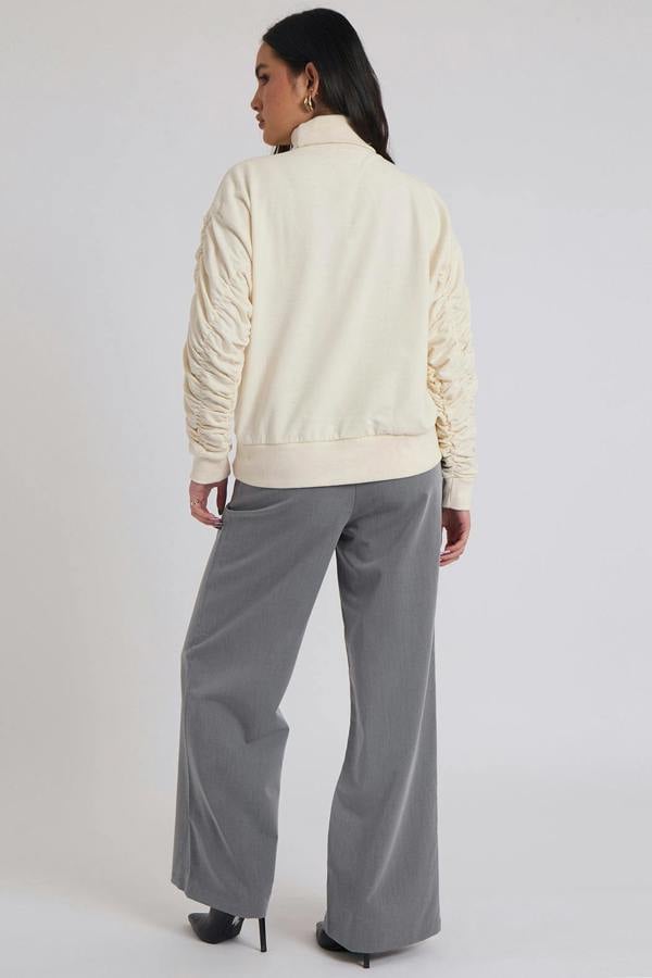 Urban Bliss Mackenzie Ruche Sleeve Sweat