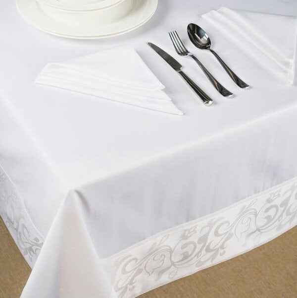 Cotton and Olive Elegance Tablecloth and Napkin Set