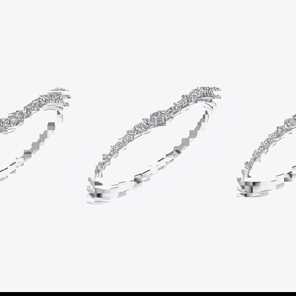 T. H. Baker 9ct White Gold Diamond Wishbone Ring GR630