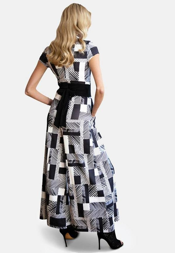 HotSquash V Neck Wide Leg Jumpsuit with Cap Sleeves
