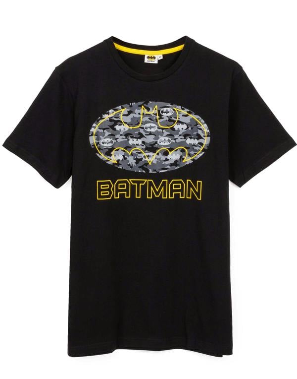 DC Comics Batman Mens Black Camo Short Sleeve Short Leg Pyjama Set