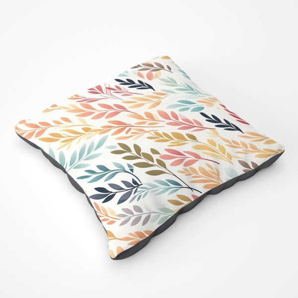 Warren Reed Colouful Sping Leaves Floor Cushion