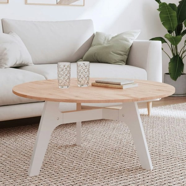Berkfield Table Top �_�”�_90x1.5 cm Round Solid Wood Beech