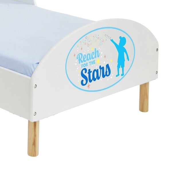 Liberty House Toys Kids White Toddler Bed – Reach For The Stars