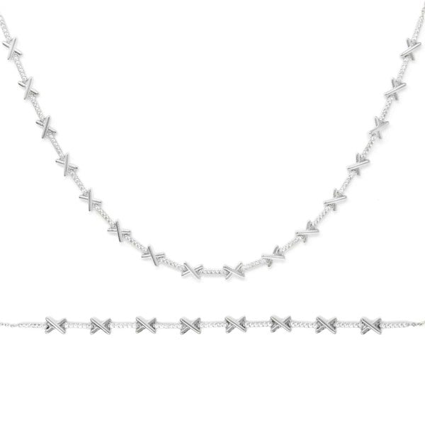 Say It With Kiss Tennis Gift Set - Silver