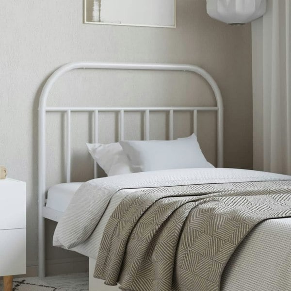 Berkfield Metal Headboard White 100 cm