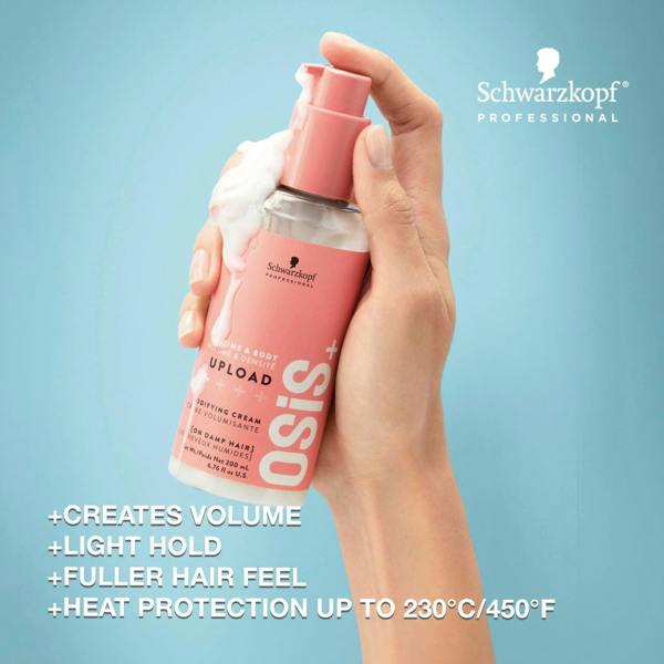 Osis Upload cream perfect for natural drying with instant lightweight volume.
