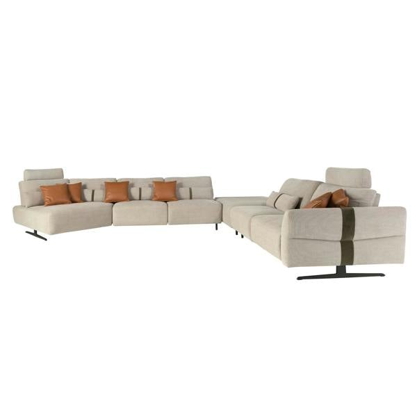 Angel Cerdá Modular corner sofa in sand fabric 6273/6274