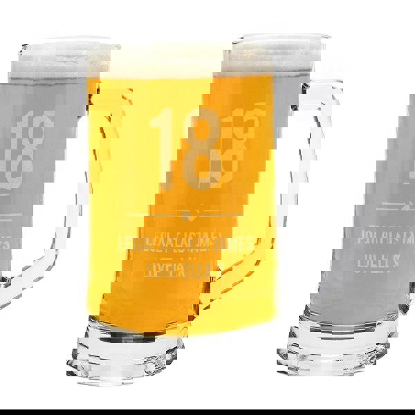 Personalised Memento Company Personalised Big Age Glass Pint Stern Tankard