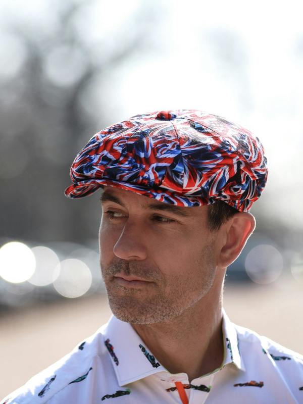 Union Jack Printed BUTTON - TOP Cap - Claudio Lugli Shirts