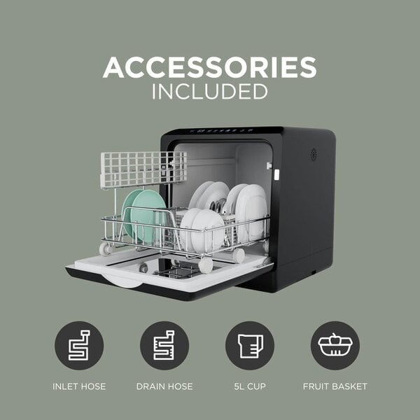 DMD Collective Countertop Dishwasher with Water Tank – Compact Mini Washer