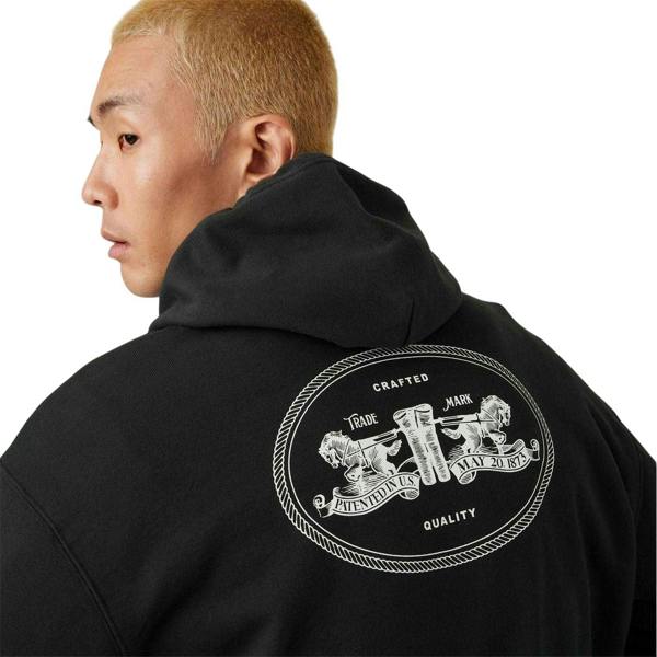 Levis Mens Batwing Logo Cotton Blend Relaxed Fit Hoodie - Black - 