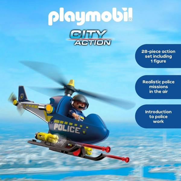 Playmobil Police Helicopter - 72080 Playset